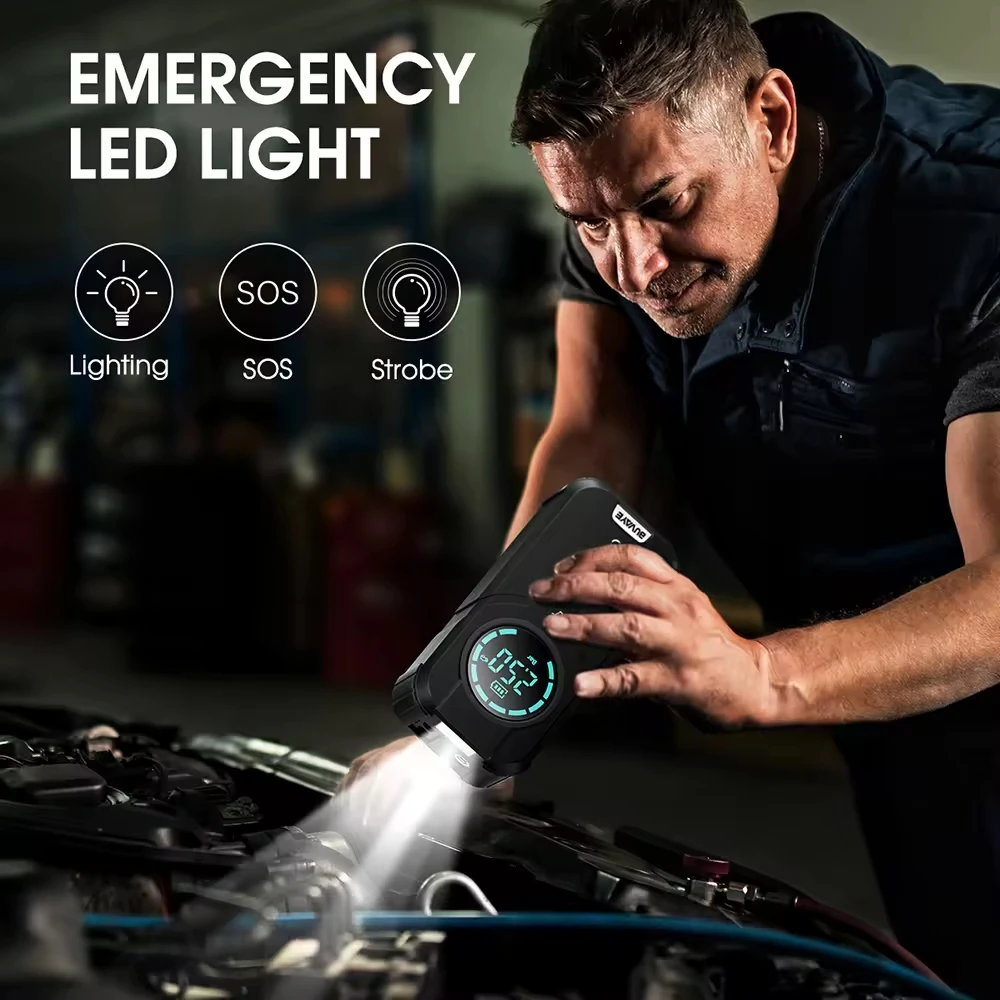 Car Battery Booster Power Bank Charger Lithium Battery Pack 16000mah Portable Car Tyre Air Pump Jump Starter