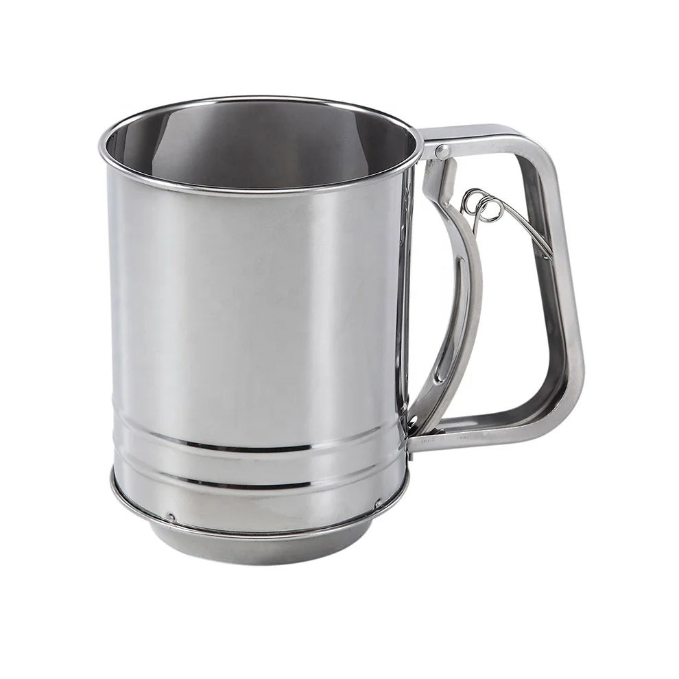 3-CUP Premium Quality Stainless Steel Flour Sifter,Flour shaker,Flour Sifter Sieve