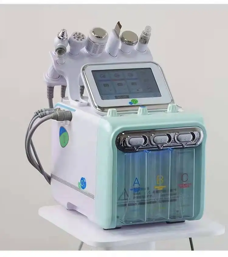 Высококачественный большой насос 6 в 1, Малый пузырьковый аппарат для гидроочистки лица