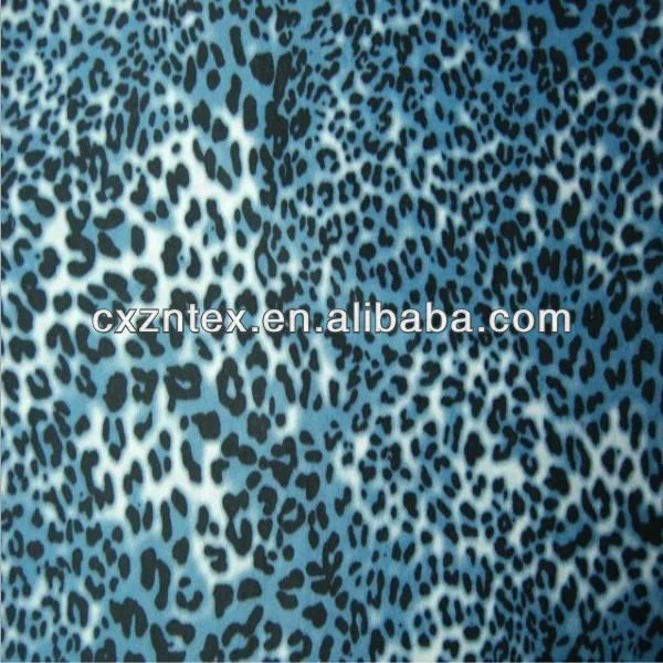 100% polyester leopard printed satin fabric
