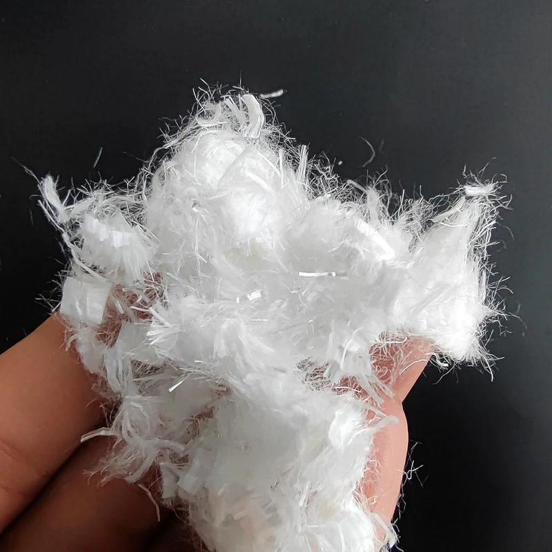 High Performance 1.67D UHMWPE short cutting fiber  12mm high tenacity polyethylene fiber for concrete UHPC ECC