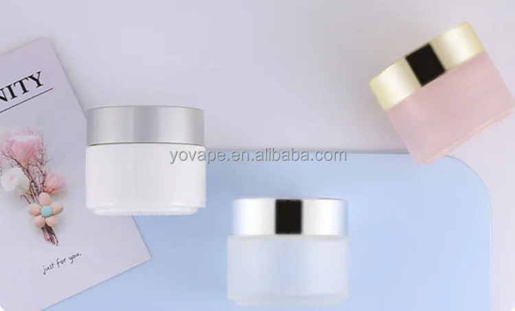 Exclusive airtight round lid container 5g 10g 15g 20g 30g 50g 100g 5 30 g 50 ml matte black cosmetic cream glass jar storage