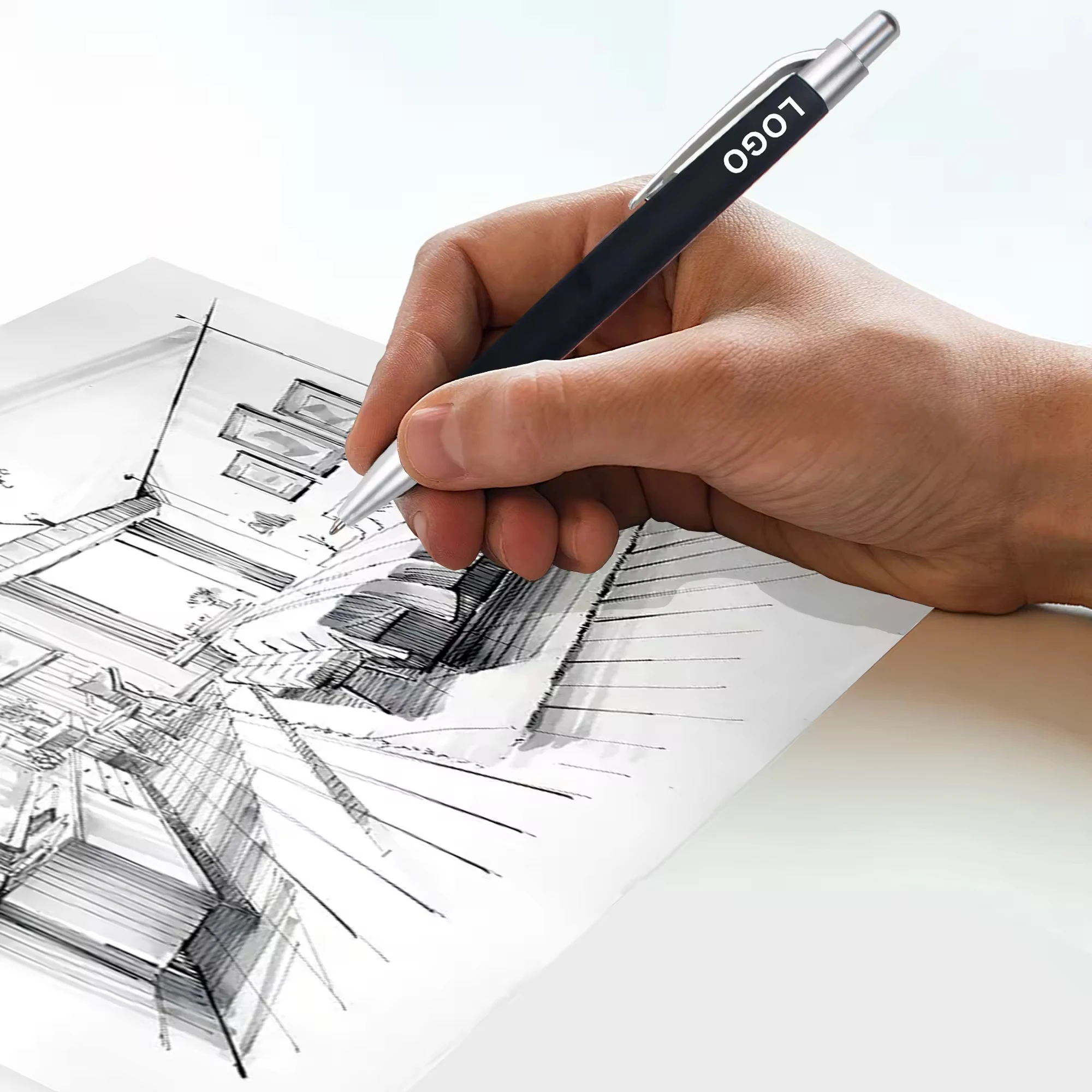 Aspire Blank Plastic Hotel Ballpoint Pen with Rubber Finish Push Ball Pens With Custom Logo for Promotional Gift Pen