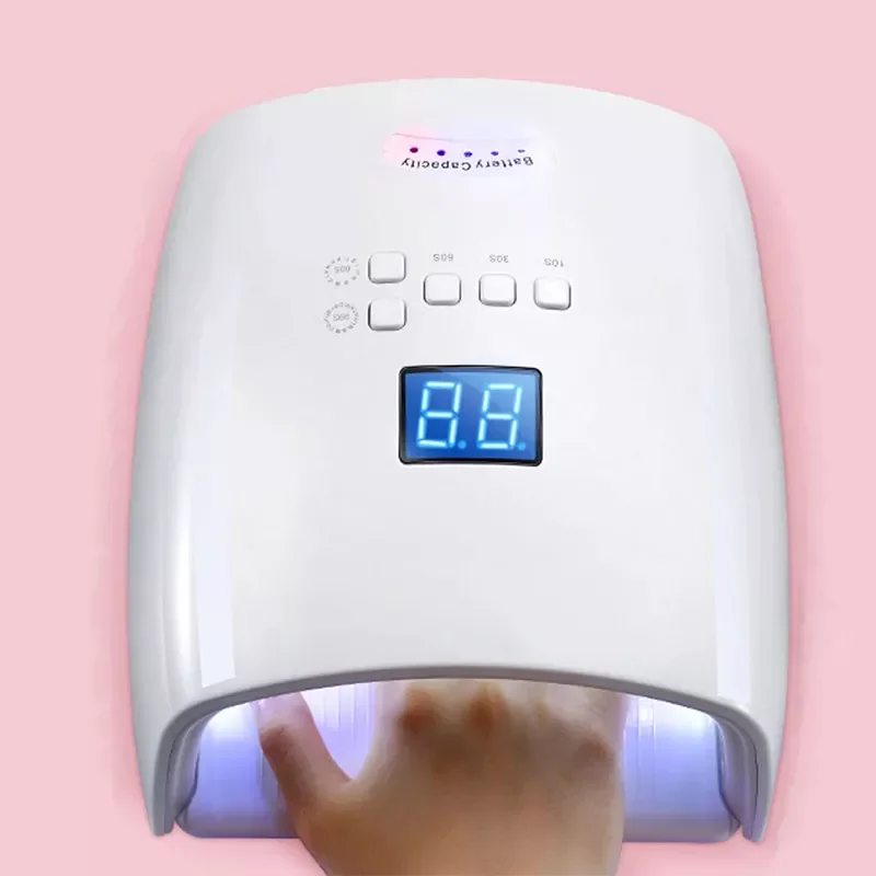 Professional Portable Handle Nail Curing Lamp 48W Rechargeable Nail Lamp With Timer Setting Automatic Sensor