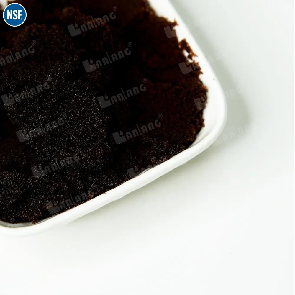 Lanlang Black Food Grade Cation Resin Gel Type Water Filter Softener Ion Exchange Resin Strong Acid Ion Exchange Resin