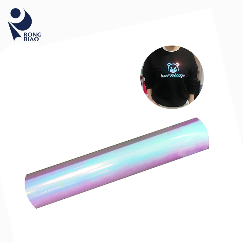 Textile Reusable Textil Textiles Shiny Mirror Iron On Htv Rolls Metallic Elastic Pu Soft Heat Transfer Vinyl Film For Heat Press