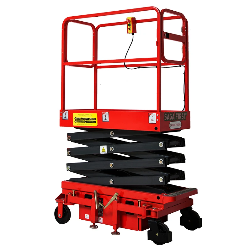 EU Standard One Man Aerial Work Lifting Platform 5m 7m Electric Small Mobile Scissor Lift Supplier