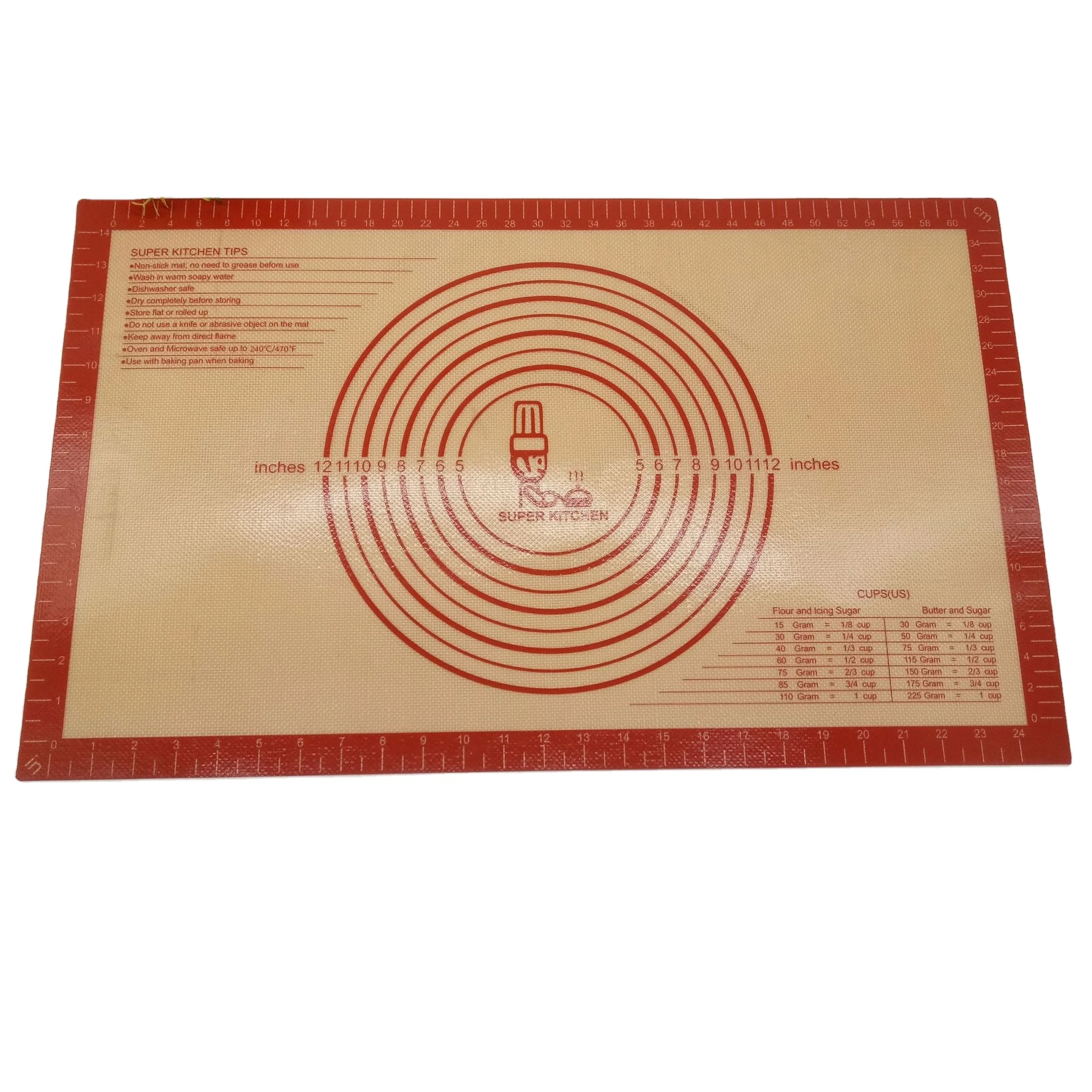 28'x20' Non-slip pastry mat extra large with measurements counter dough rolling mat oven liner fondant pie mat for Baking
