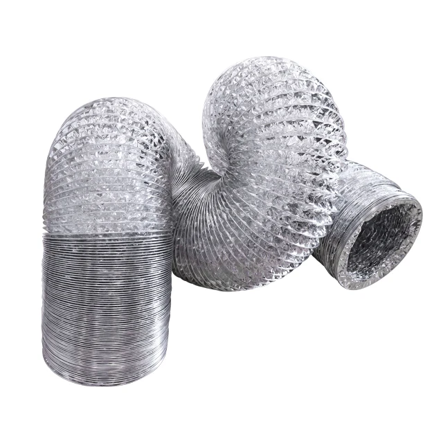 Air Conditioning Ventilation pipe 4' 25ft Flexible Double Layers Aluminum Ducting