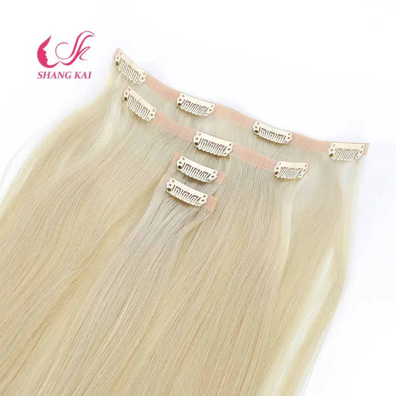 2024 Top Quality Russian Hair Wholesale Price 100% Human Hair Clip In Hair Extensions