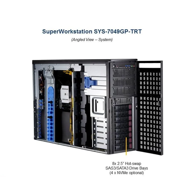 SYS-7049GP-TRT 2U Rack Network Server Used with Stock Status SATA Interface 16GB 32GB 64GB 8GB 16GB Memory HDD Hard Drive