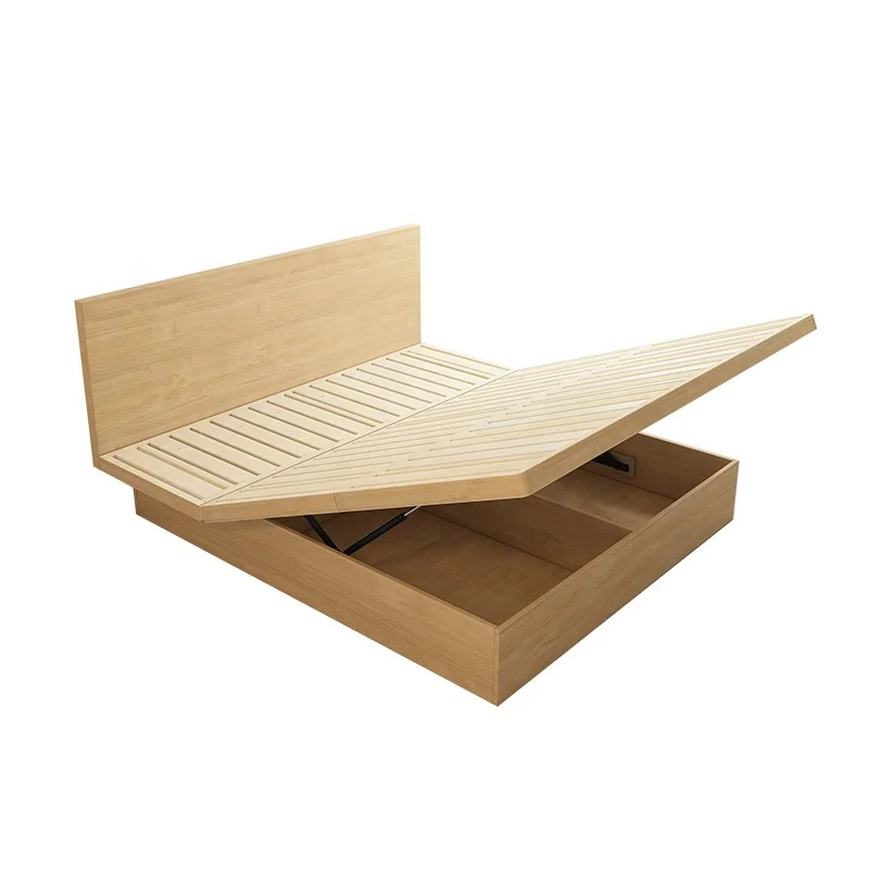 solid wood bed base/bed with lifting storage