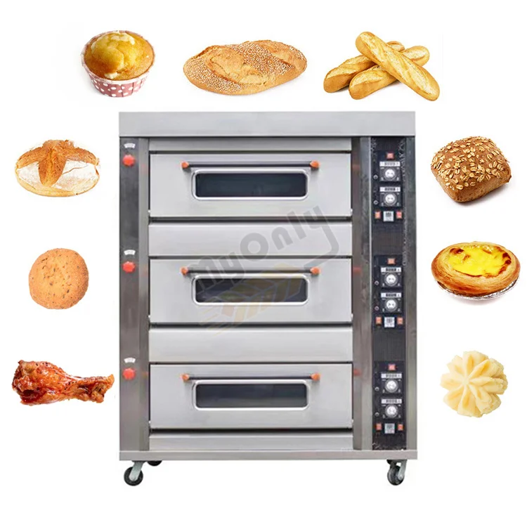 Horno De Pan Para Panaderia Industrial Confectionery Pizza Pastry Manufacturer Gas Cake Oven for Bakery