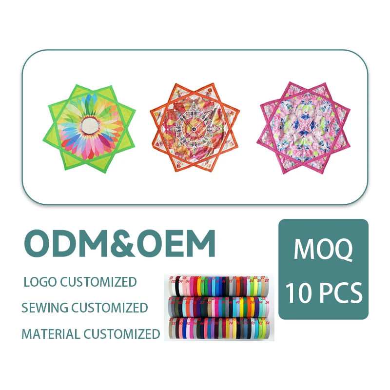 Dapo Star Spinning Cloth Dance Customized Handkerchief Stretched Spandex Fabric Flyper for Juggling Dance