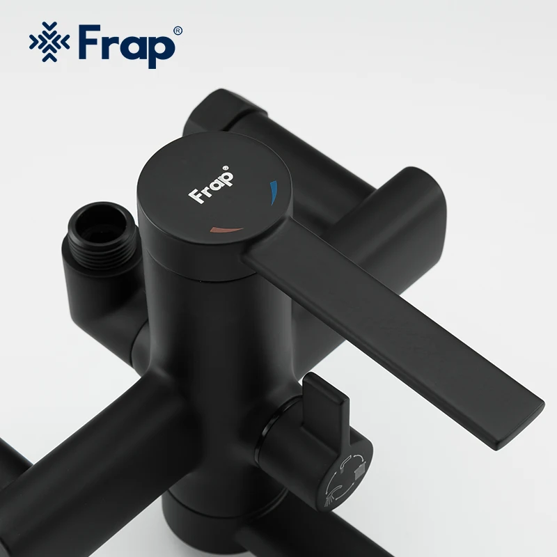 Frap China Manufacturer Shower Head Set and Faucets Bath Mixer Black Bathroom F2467-6