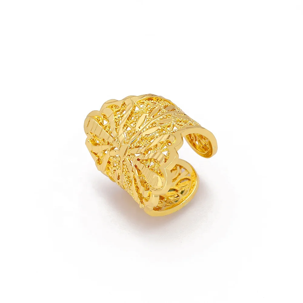 JXX hot sale 24k gold plated brass jewel elegant bridal jewellery sets indian wedding bangle and ring set