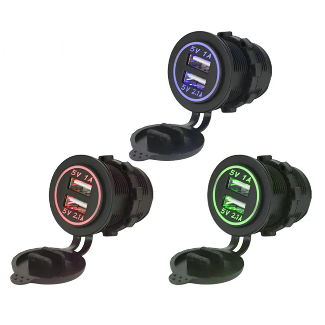5V 3.1A Fast Charging Port Car Waterproof Marine Socket Round Power Socket Car Charger USB Socket