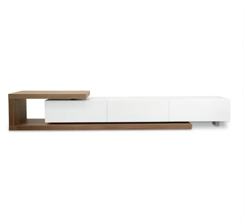 TV Stand in White High Glossy Finish TV Cabinet Modern Design Living Room Furniture