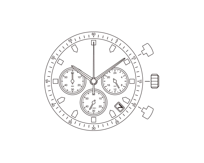 Хронограф 24 часа в сутки Дата движение высокое ручной механизм Miyota 0S20