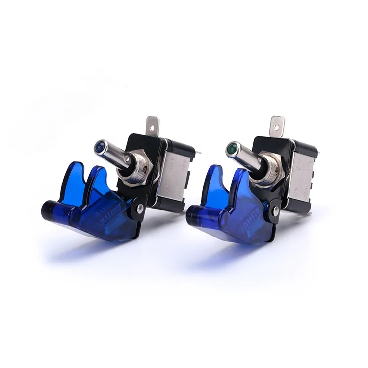 Waterproof 20A 12VDC ON-OFF SPST Illuminated Auto Toggle Switch Lighted with Safety Cover