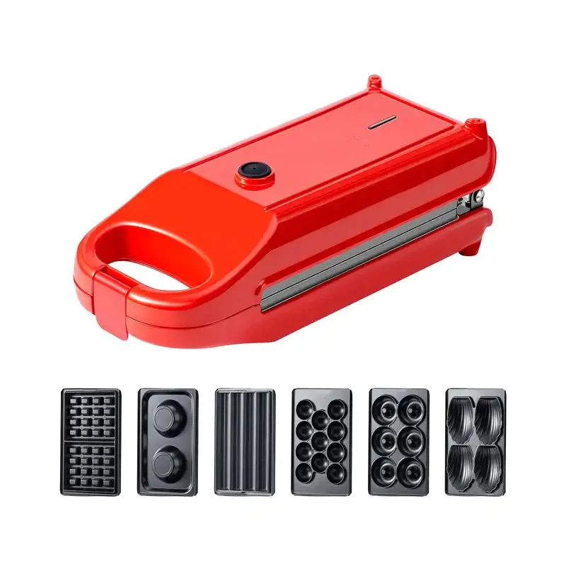 4 Slices sandwich bread waffle maker non-stick pan toster grill sandwich maker 7 3 in 1 sandwich cake maker