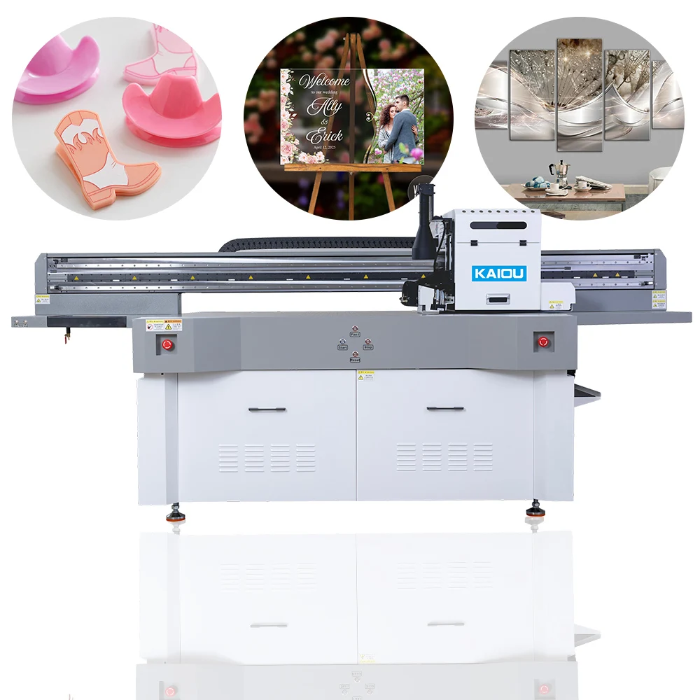 Automatic transmission UV Inkjet Flatbed Printer 900mm x 2000mm Printing Size with CCD Visua positioning system