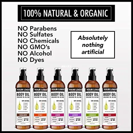 oem 100% natural nourishing skin safe lavender body oil natural organic