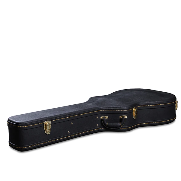 Musical Instruments Custom Black Leather Folk Instrument Case 12-string Acoustic Guitar Case Guitar Box