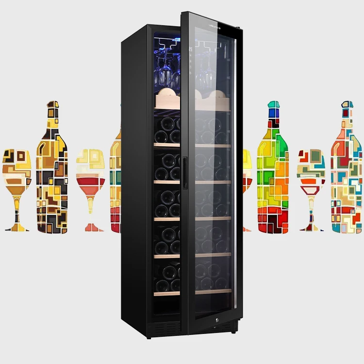 LANYI Customization full glass door  single door fridge compressor wine cooler Refrigerated
