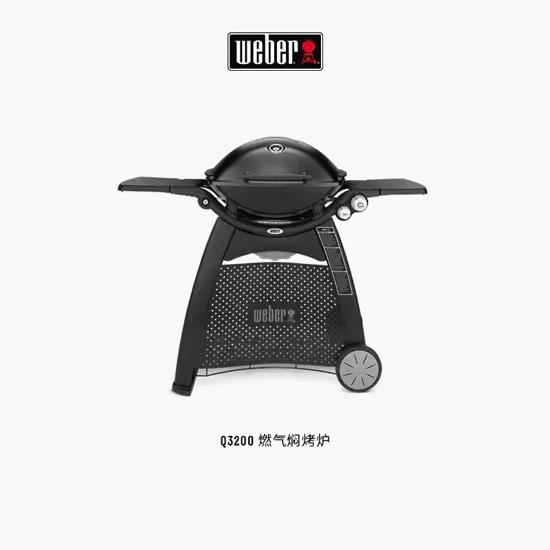 Weber Q3200 Hot Sale Outdoor Gas Grill with Built-in Lid Thermometer BBQ Grill black and white