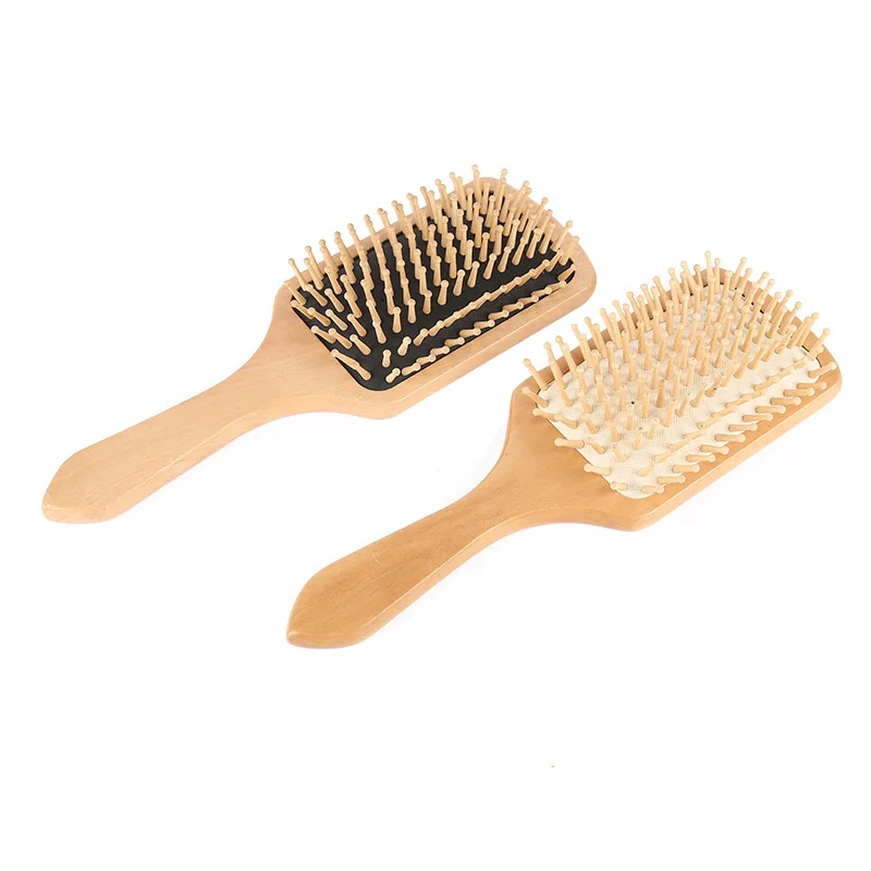 100% Eco Friendly Hair Brush Natural Boar Bristle Bamboo Hairbrush Natural Bamboo Detangler Curly Hair Comb Brush custom logo