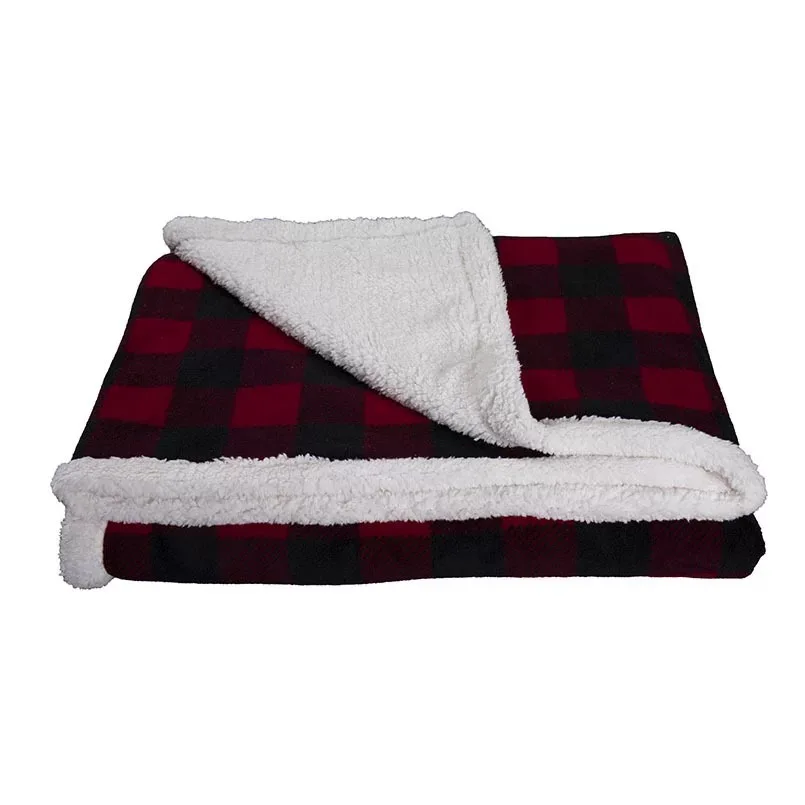 Buffalo Plaid Christmas Throw Blanket Fuzzy Fluffy Soft Cozy Blanket Fleece Flannel Plush Blanket