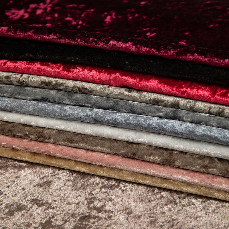 wejoy Wholesale sofa fabric manufacturer holland velvet sofa fabric crushed velvet fabric