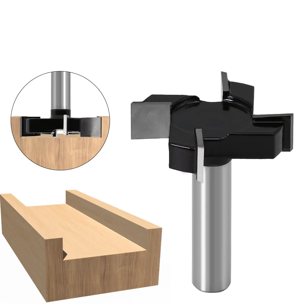 ALPHA 1/2 Inch Shank 4 Flute China Wood Router Bits Surfacing Planning Router Bit