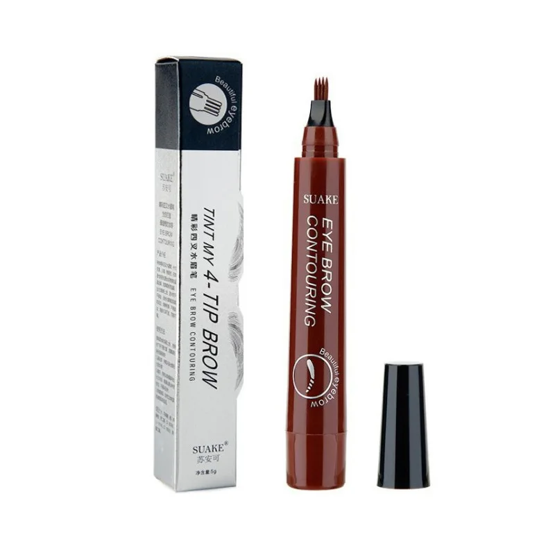 3D Microblading Eyebrow Pen Waterproof Fork Tip Eyebrow Tattoo Pencil Long Lasting Professional Fine Sketch Liquid Eye Brow Pen