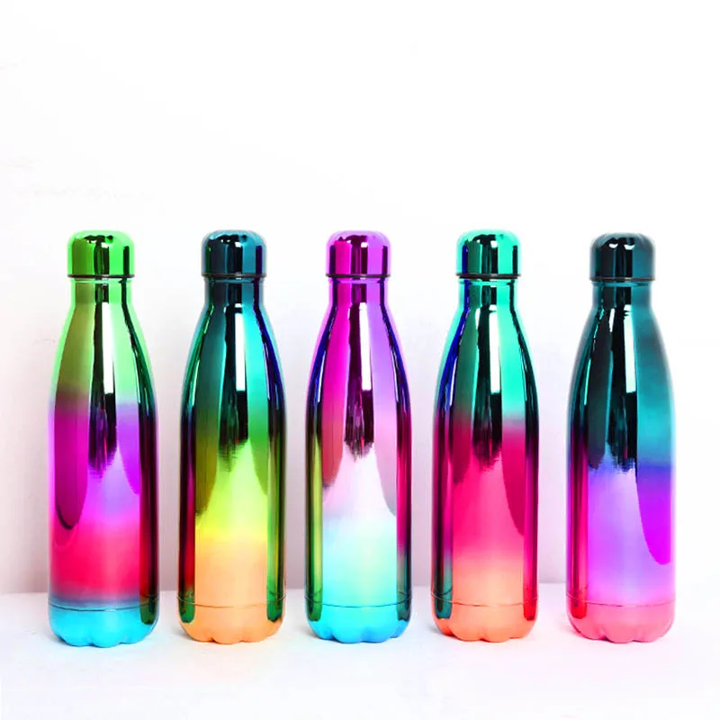 Горячая Распродажа 500 мл бутылка для колы под заказ для занятий спортом на открытом воздухе бутылка для воды в форме колы для детей и взрослых шикарная вакуумная фляжка