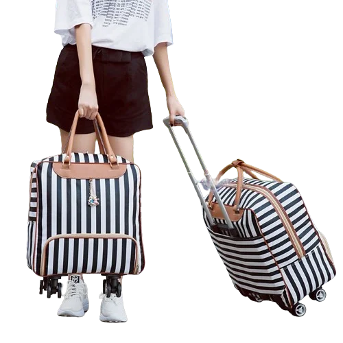 Trolley Travel Bags , Weekend Tote Bag, Suitable for Travel Large Capacity Waterproof Hand Luggage with Wheels fabric carry on