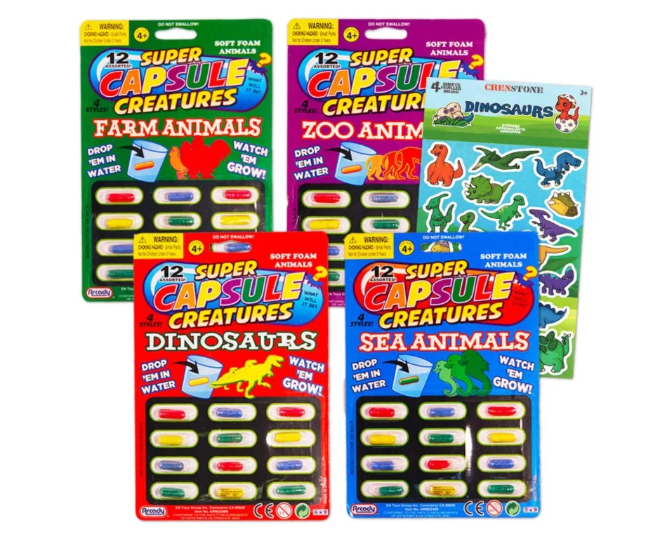 Capsule Toys  Cheap Good Price Soft Foam Capsules Animals Toy Growing Sponge Toy