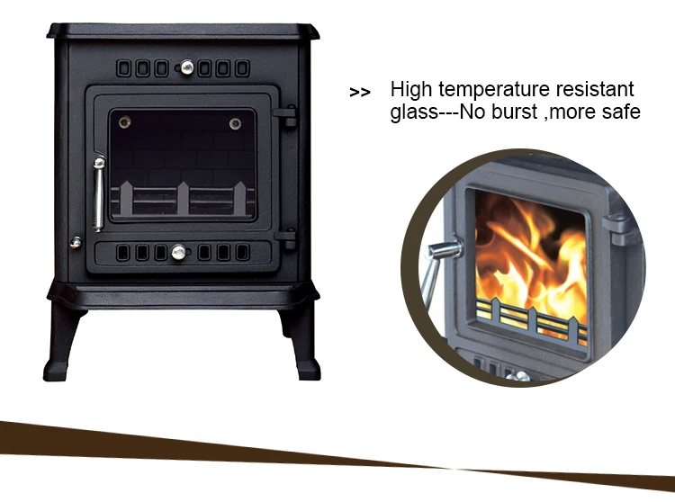 China Supply High Quality Cast Iron Wood Burner Godin Stove With Oven Firewood