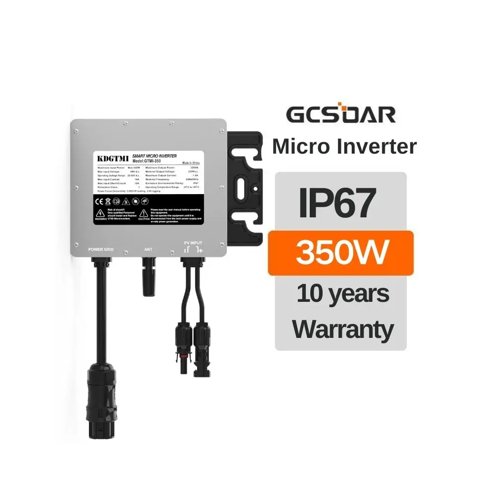GCSOAR защита от предельного тока 10 лет гарантии водонепроницаемый Ip67 эффективно предотвращает дождь эрозию сетчатый микро Инвертор 350 Вт