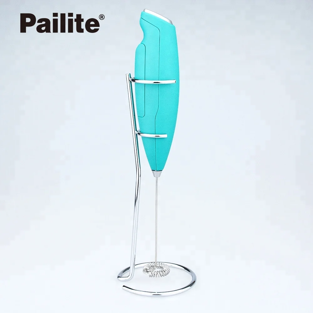 Pailite Portable Coffee Mixer Hand Held Electric Milk Frother Stainless Steel Coffee Milk Frother