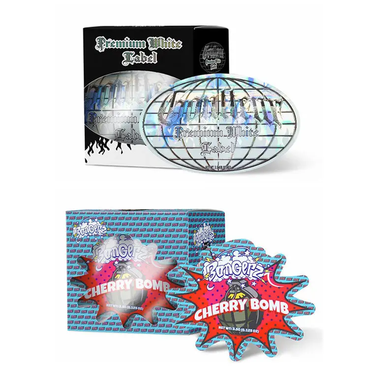 Special Shaped Custom Printed Zip Mylar Plastic Packaging Bags Stand up Pouch Custom Gummy Candy Die Cut Mylar Bags with Box