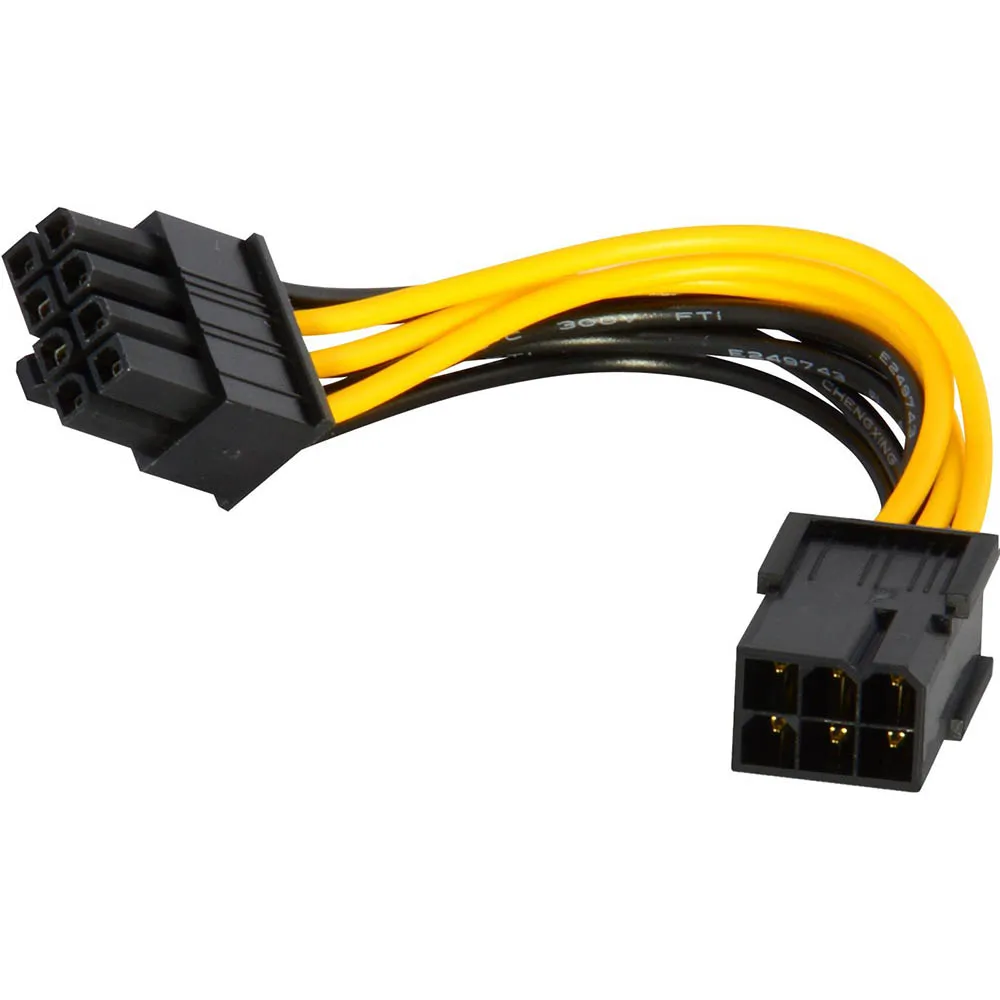 Видеокарта PCIe 6 pin папа до 8 женский PCI Express удлинитель