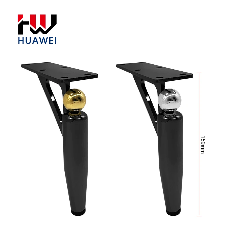 HUAWEI Furniture Hardware Accessories Black Gold Included Protection Pad Aluminum Alloy Coffee Sofa Table Legs