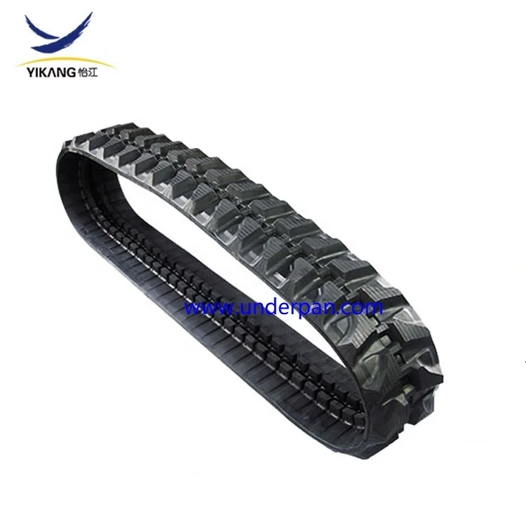 China sell best compact undercarriage spare part black Rubber Track for many kinds construction machinery drilling rig excavator