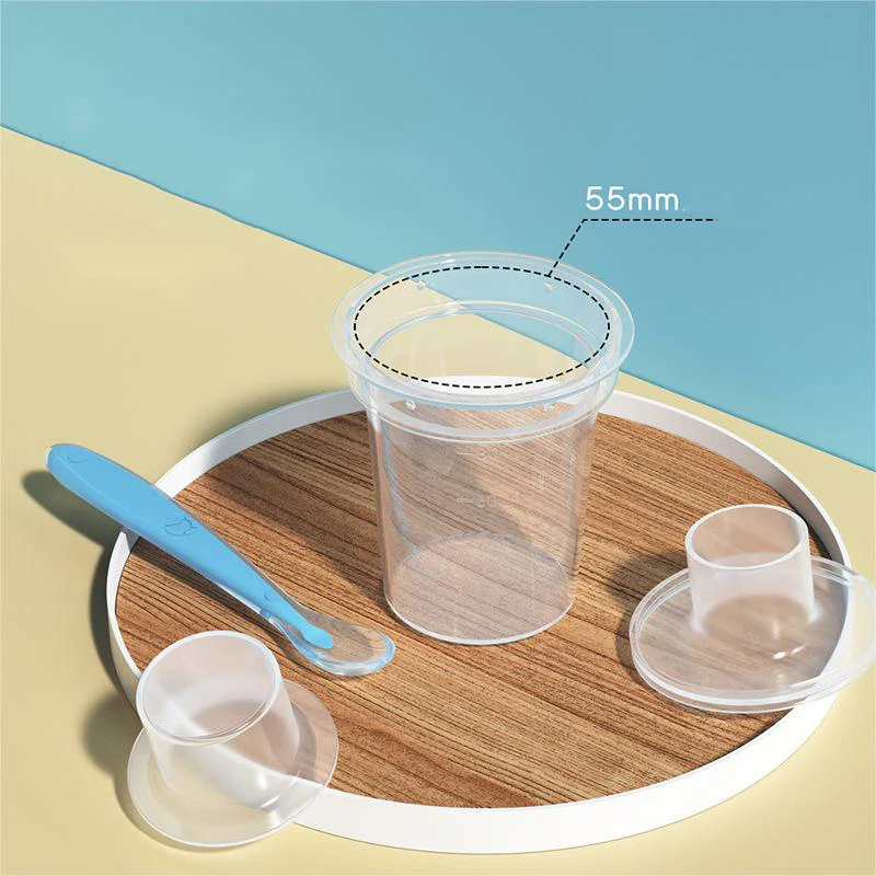 New arrival 6pcs small portable plastic baby milk powder container set storage box easy to take