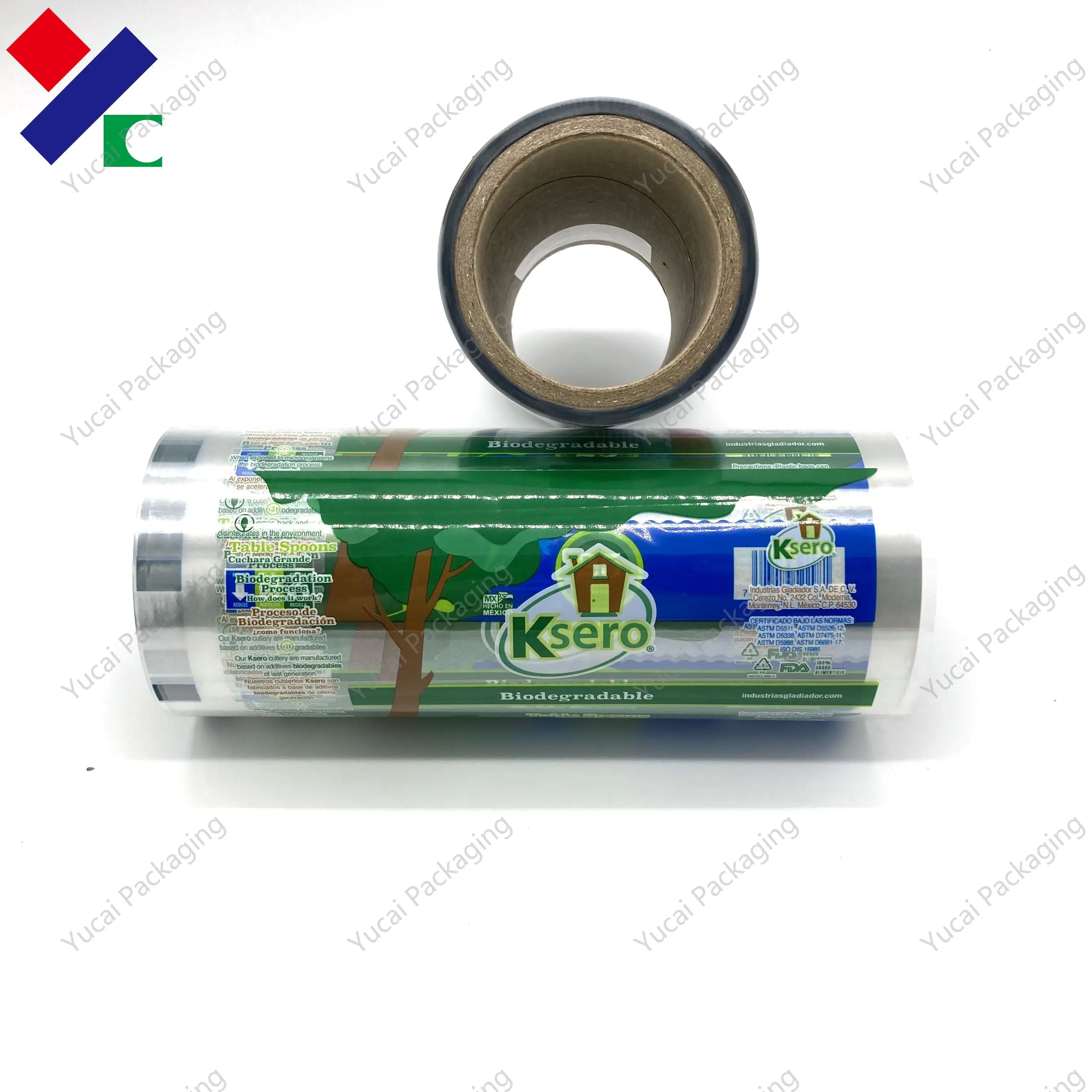 Promotional Wholesale Custom Pet Al PE Opp Cpp Laminated Plastic Roll Film For Pasta Biscuit Candy Sugar Snack Food Package