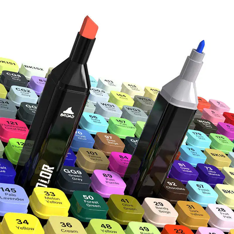 ODM 262 Colors Alcohol Permanent Paint Art Markers Dual Tip Sketch Alcohol Markers for Adults Drawing