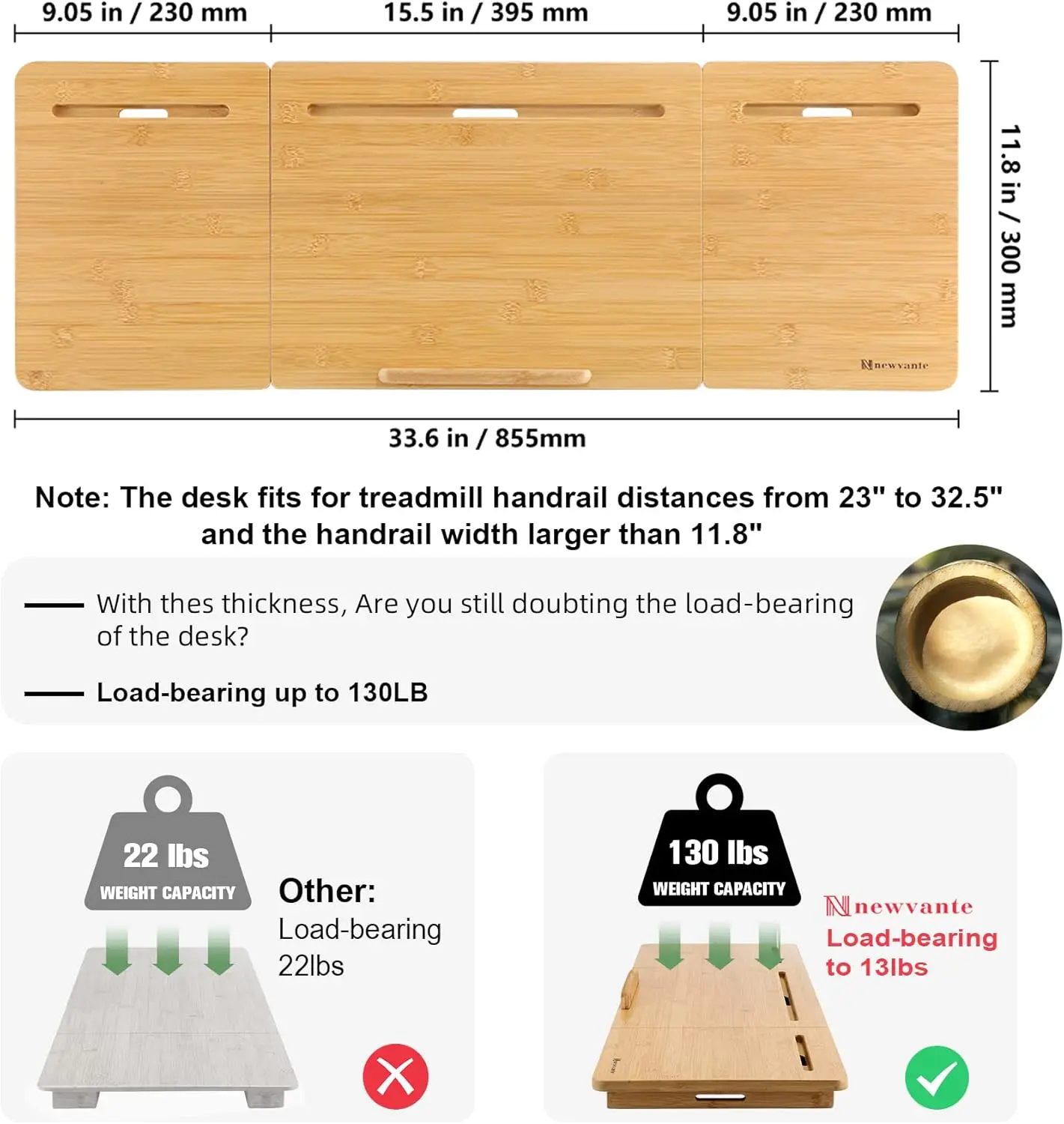 Аксессуары для настольной беговой дорожки Бамбуковая настольная подставка ноутбука регулируемая высота беговая дорожка компьютера рабочая