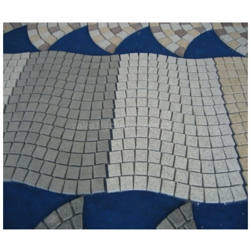 Walk Way Cheap G603 Flamed Tumble Brick Driveway Pavers Driveway Paving Stone Granite Cobblestone Driveway Pavers Mesh